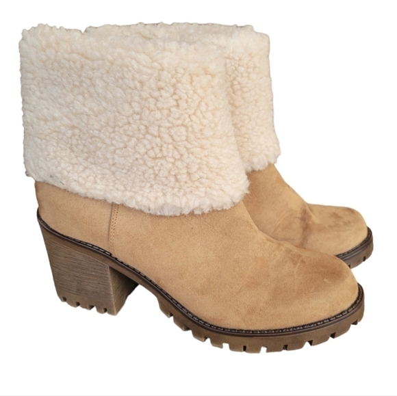NWOT Unionbay Faux Shearling Boots Size 6.5 - Picture 1 of 5